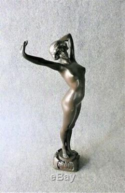 Philippe Grande Sculpture Bronze Nu Féminin Réveil Bronze Art Déco 1930 (1)