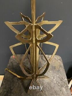 Pied de Lampe Design Art Deco Moderniste Bronze Lamp Maison Charles Bagues 1950