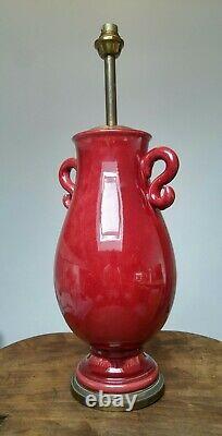 Pied de lampe Japonisant en céramique Bronze Paul MILET SEVRES Art-déco 1930's