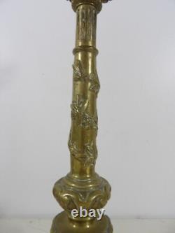 Pied de lampe bronze Art Nouveau art déco