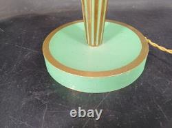Pied de lampe en bronze Art Déco années 1940-50 PERZEL Ht 39 cm