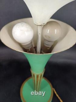 Pied de lampe en bronze Art Déco années 1940-50 PERZEL Ht 39 cm