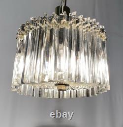 Plafonniers Art Deco Français Moderniste 1930 Bronze Verre Lustre Dlg Venini