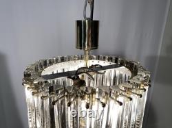 Plafonniers Art Deco Français Moderniste 1930 Bronze Verre Lustre Dlg Venini