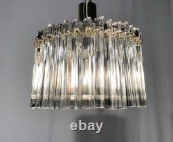 Plafonniers Art Deco Français Moderniste 1930 Bronze Verre Lustre Dlg Venini