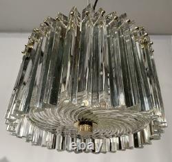 Plafonniers Art Deco Français Moderniste 1930 Bronze Verre Lustre Dlg Venini