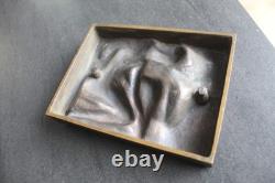Plaque sclupture bronze art déco OREADE 1932 DNS