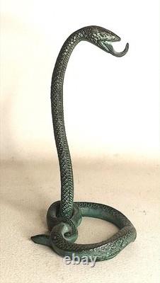 Porte montre de poche Bronze Cobra Edgar Brandt Années 20