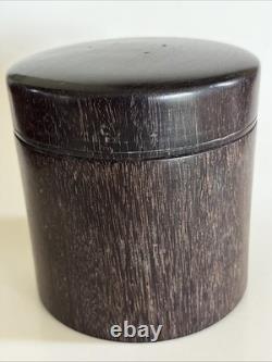 Pot Bois Palmier Art Déco Charnière Bronze Argenté E. Printz P. Legrain/Chareau