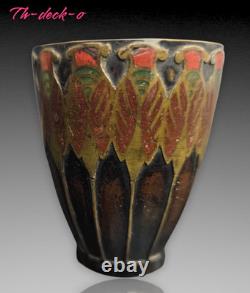 Primavera Vase Miniature Bronze Decor Art Deco Émaillé Cigales 1930