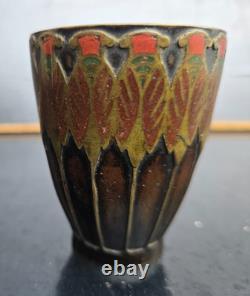 Primavera Vase Miniature Bronze Decor Art Deco Émaillé Cigales 1930