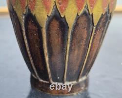 Primavera Vase Miniature Bronze Decor Art Deco Émaillé Cigales 1930