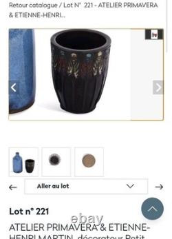 Primavera Vase Miniature Bronze Decor Art Deco Émaillé Cigales 1930