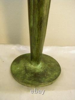 Rare Statue Religieuse Vierge Bronze Art Deco Moderniste Futuriste Design
