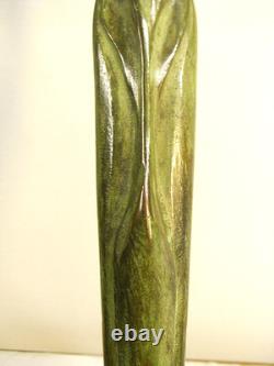 Rare Statue Religieuse Vierge Bronze Art Deco Moderniste Futuriste Design
