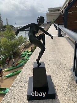 Rare Superbe Bronze Marcel Bouraine Epoque Art Deco Danseuse