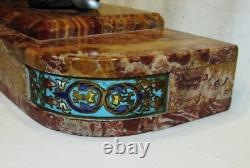 STATUE BRONZE PIERROT COLOMBINE ART-DECO & émaux cloisonnés / enamels sculpture