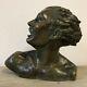 Salvator Riolo Buste Bronze Sculpture Jean Mermoz Art Deco Design Cipriani