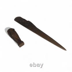 Sceau Cachet Coupe papier Bronze AIGLE Signés CHENUS design art déco sculpture