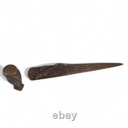 Sceau Cachet Coupe papier Bronze AIGLE Signés CHENUS design art déco sculpture