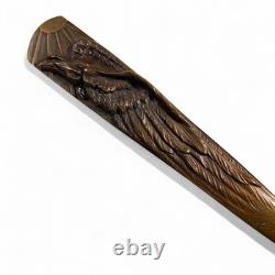 Sceau Cachet Coupe papier Bronze AIGLE Signés CHENUS design art déco sculpture