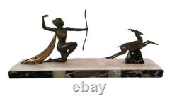 Sculpture ART DÉCO Diane chasseresse signée régule d'art bronze 1930 statue