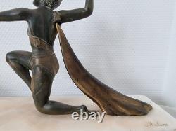 Sculpture ART DÉCO Diane chasseresse signée régule d'art bronze 1930 statue