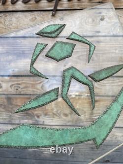 Sculpture Art Deco Art Moderne Bronze Ancien Plaque Ethnique