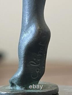 Sculpture Art Déco Bronze Danseuse Nue Jongleuse Coline Socle Marbre 25 Cm
