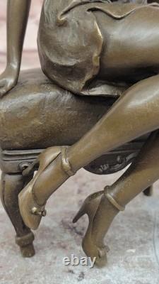 Sculpture Art Déco En Bronze Milo Bronze Nu Femme Figurine, Sculpture D'Érotisme
