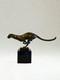 Sculpture Art D&eacute;co Panth&egrave;re En Course Bronze Patin&eacute; 19cm