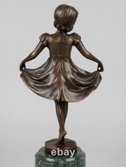 Sculpture Art Déco signée Preifs Bronze BJB danseuse 32 cm