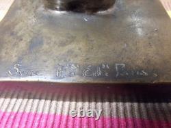 Sculpture Art Nouveau/deco Bronze Femme Et Faune P Guery, Susse Freres Cire Per