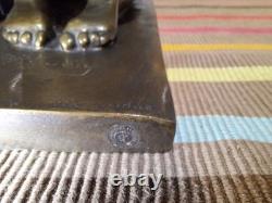 Sculpture Art Nouveau/deco Bronze Femme Et Faune P Guery, Susse Freres Cire Per