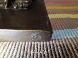 Sculpture Art Nouveau/deco Bronze Femme Et Faune P Guery, Susse Freres Cire Per