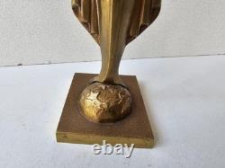 Sculpture Christ rédempteur en Bronze Signé J. DORLIA Art déco Années 30's
