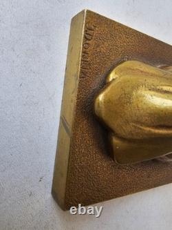 Sculpture Christ rédempteur en Bronze Signé J. DORLIA Art déco Années 30's