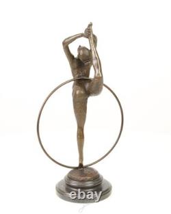 Sculpture Danseude de Cerceau en bronze Art déco d'après Pierre Collinet