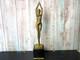 Sculpture Danseuse En Bronze Art Déco Poli Etoilede Mer D'après Demetre Chiparus
