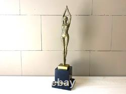 Sculpture Danseuse en bronze Art Déco poli Etoilede Mer d'après Demetre Chiparus Sculpture Danseuse en bronze Art Déco poli Etoilede Mer d'après Demetre Chiparus
