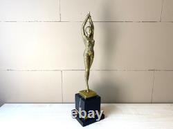 Sculpture Danseuse en bronze Art Déco poli Etoilede Mer d'après Demetre Chiparus Sculpture Danseuse en bronze Art Déco poli Etoilede Mer d'après Demetre Chiparus