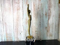 Sculpture Danseuse en bronze Art Déco poli Etoilede Mer d'après Demetre Chiparus