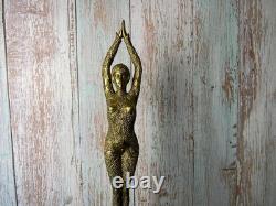Sculpture Danseuse en bronze Art Déco poli Etoilede Mer d'après Demetre Chiparus