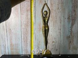 Sculpture Danseuse en bronze Art Déco poli Etoilede Mer d'après Demetre Chiparus