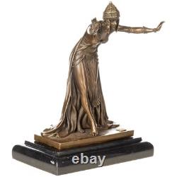 Sculpture Danseuse en bronze Art Déco sur unmarbre noir d'après Demetre Chiparus