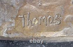 Sculpture En Bronze Art Déco Érotique Détail Élevé Homme Et Femme Nu