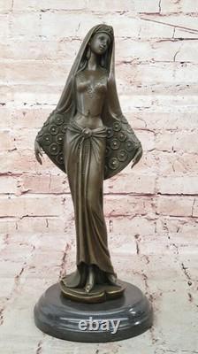 Sculpture En Bronze Art Déco Fille Dansante Arabe Signée Mavchi Deal