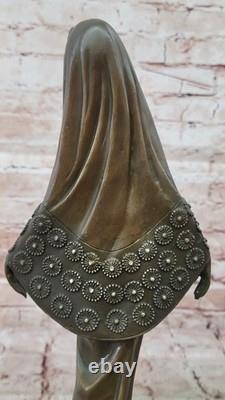 Sculpture En Bronze Art Déco Fille Dansante Arabe Signée Mavchi Deal
