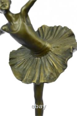 Sculpture En Bronze De Danseuse Ballerine Milo Art Déco Française