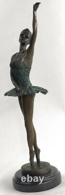 Sculpture En Bronze De Danseuse Ballerine Milo Art Déco Française